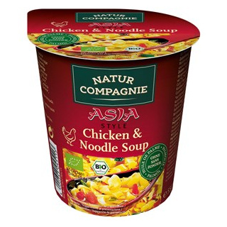 Danie w kubku zupa z kurczakiem i makaronem w stylu azjatyckim BIO 