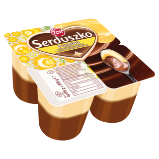 Serduszko Pudding czekoladowy z sosem waniliowym 4x125g