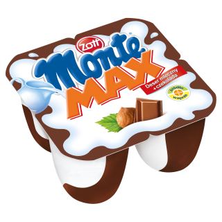 Monte Orginal Max deser mleczny z czekoladą i orzechami 4x100g