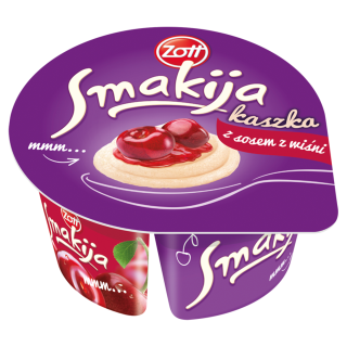 Smakija Kaszka manna z sosem z wiśni