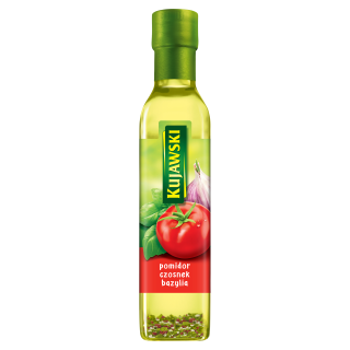Olej rzepakowy pomidor czosnek bazylia