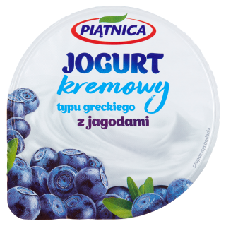 Jogurt kremowy z jagodami