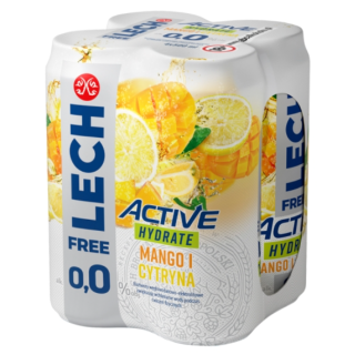 Piwo Free Active Hydrate mango i cytryna bezalkoholowe 4x500ml
