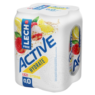 Free Active Hydrate Piwo bezalkoholowe liczi i cytryna 4x500ml