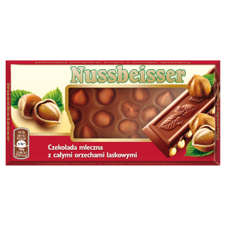 Nussbeisser czekolada mleczna z całymi orzechami laskowymi