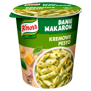 Danie Makaron z kremowym sosem pesto