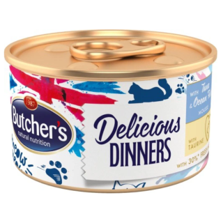 Delicious Dinners Mus z tuńczykiem i rybą oceaniczną karma dla dorosłych kotów