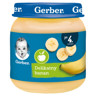 Delikatny banan dla niemowląt po 4. miesiącu