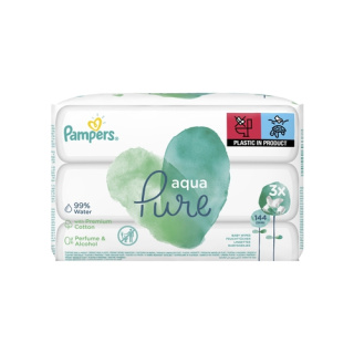 Aqua Pure chusteczki nawilżane dla niemowląt 3x48 szt.